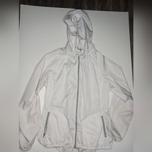 DanskinNow Polar White fullzip Hoodie Windbreaker 8-10 Medium